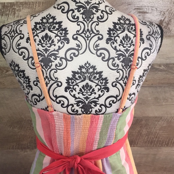Rainbow Striped Sweet Summer Dress - Picture 5 of 6